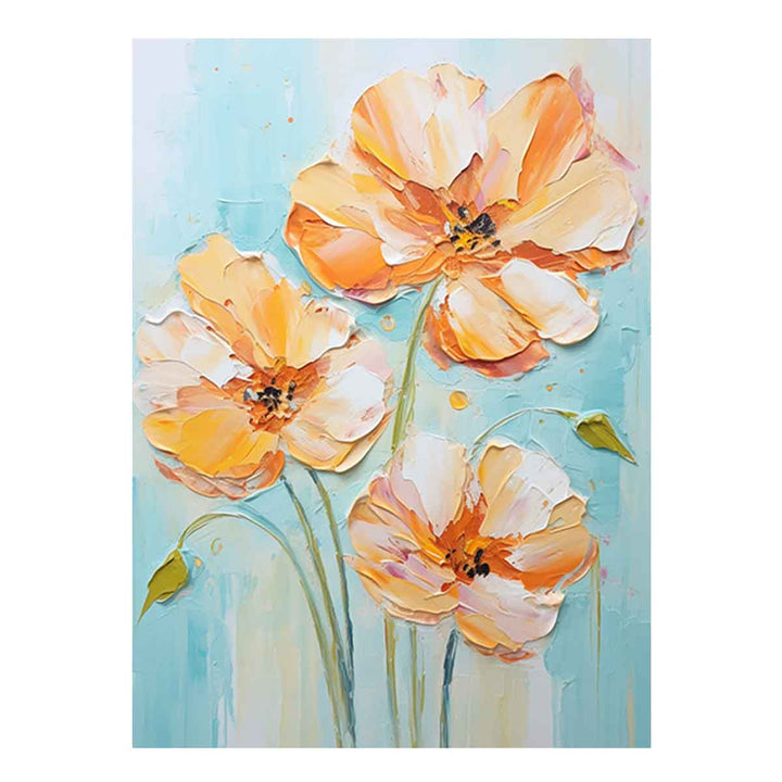 White Yellow Flower Painting