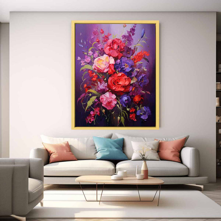 Flower Purple Red Painting