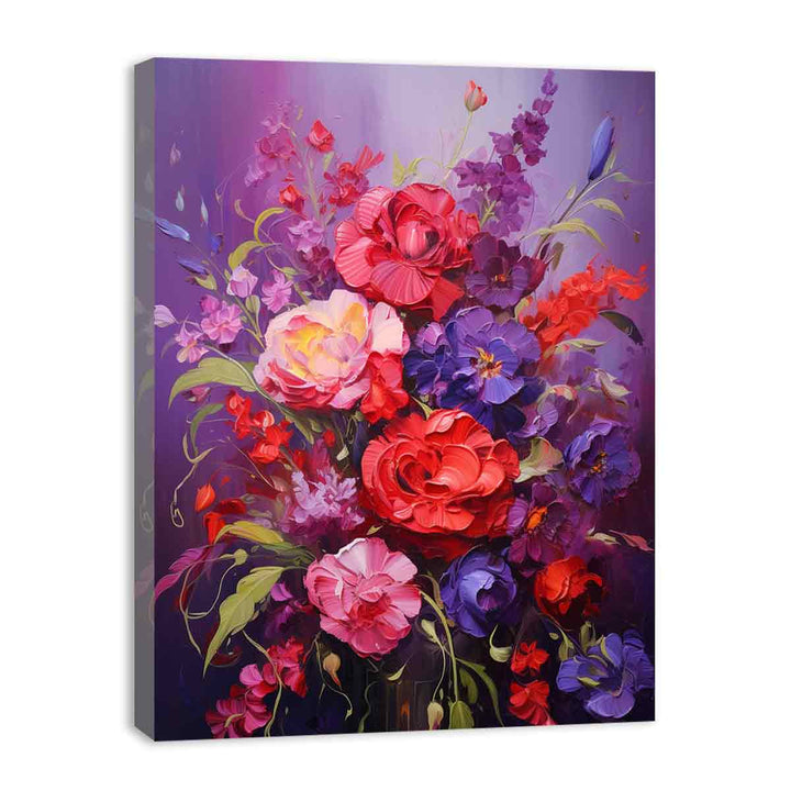Flower Purple Red Painting