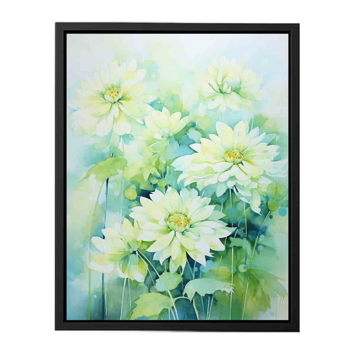 Green Leaf Flower Painting  