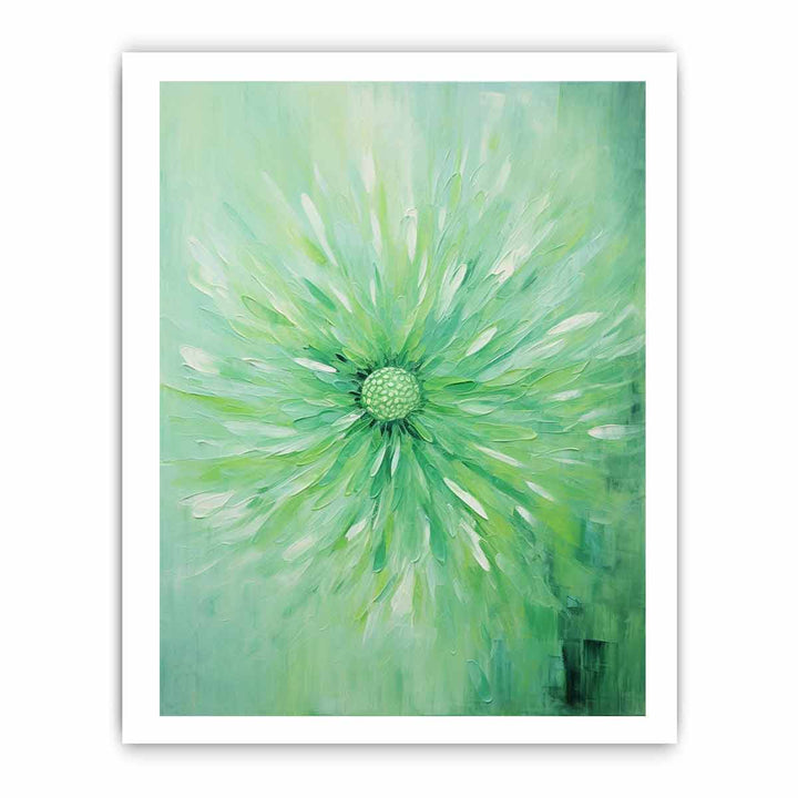 Green Flower Painting