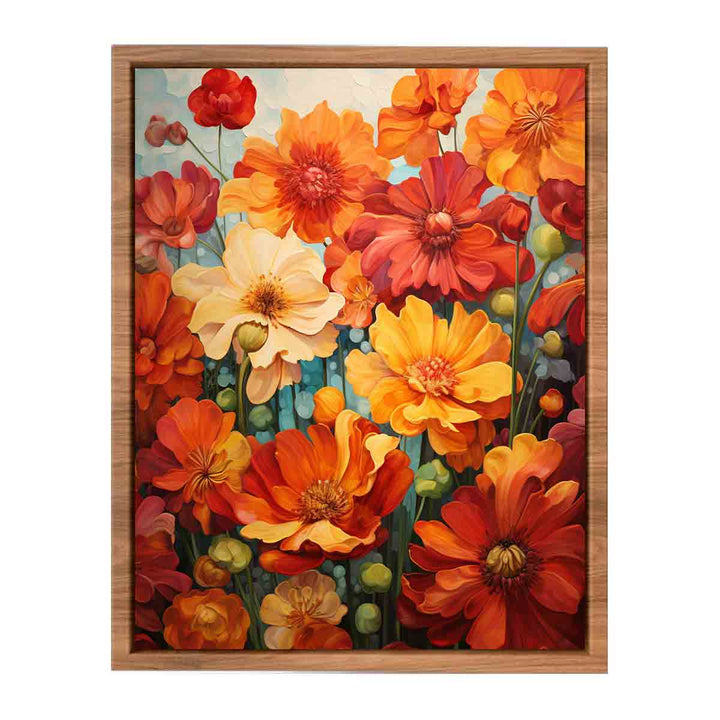 Flower Red Yellow Art Painting  