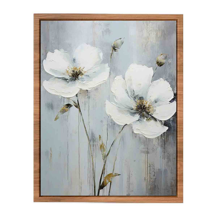 Flower Art White Painting