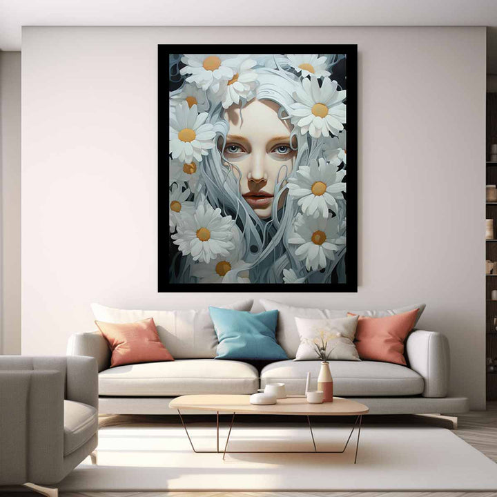Flower Painting White