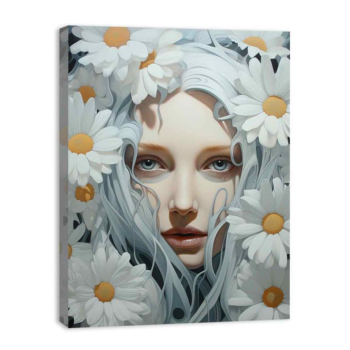 Flower Painting White