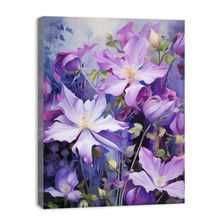 Flower Purple Art Painting  