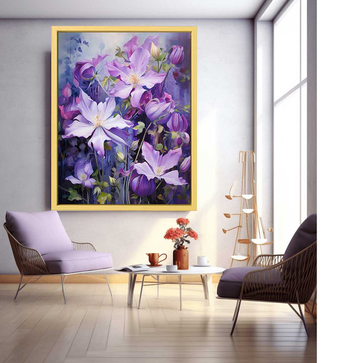 Flower Purple Art Painting  