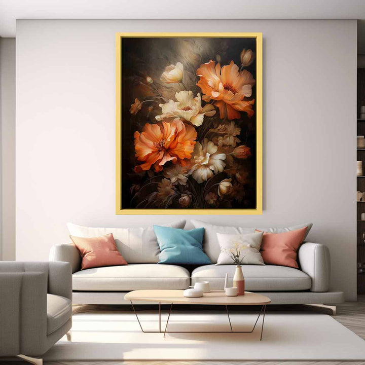 Flower Painting Brown