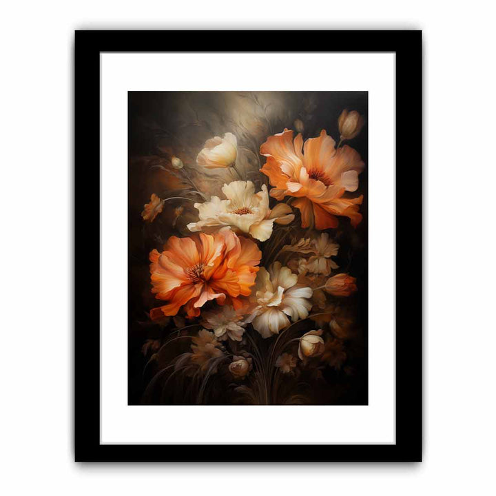 Flower Painting Brown