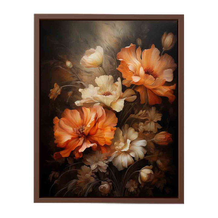 Flower Painting Brown