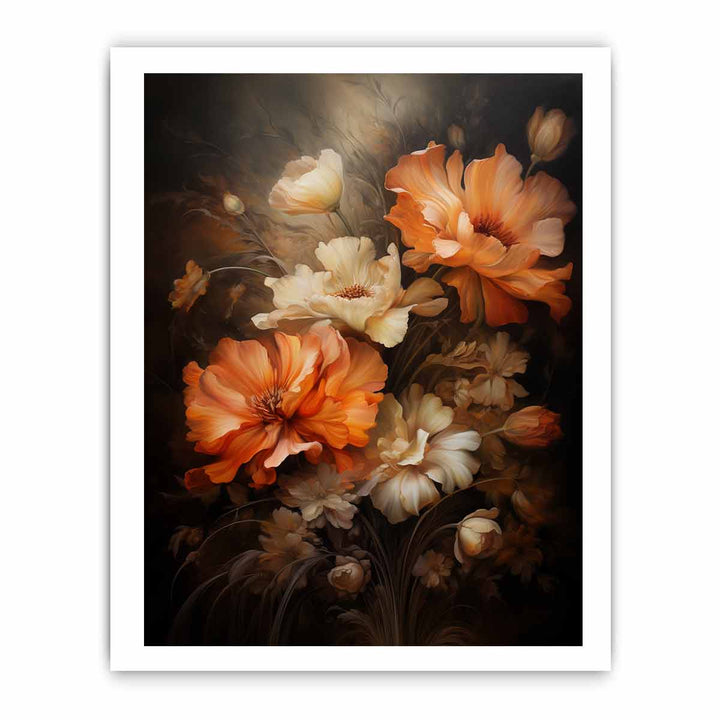 Flower Painting Brown