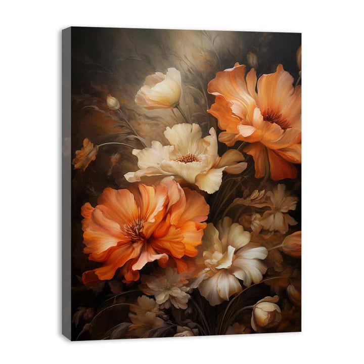 Flower Painting Brown