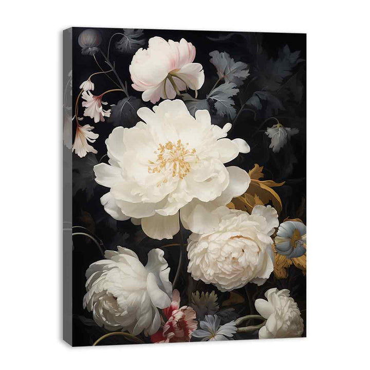 Flower Black Art Painting  