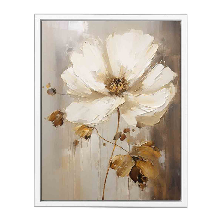 Red White Flower Art Painting