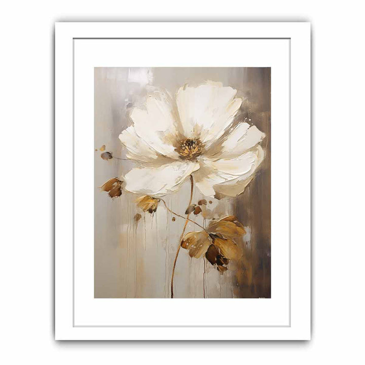 Red White Flower Art Painting