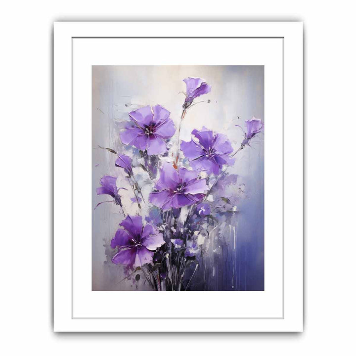 Flower Purple Black Art Painting