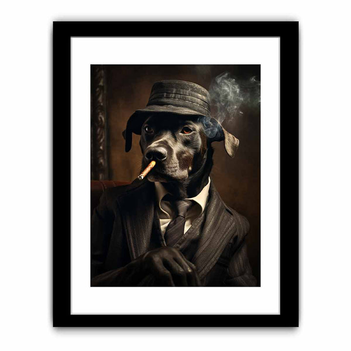 Black Dog Smoking Art