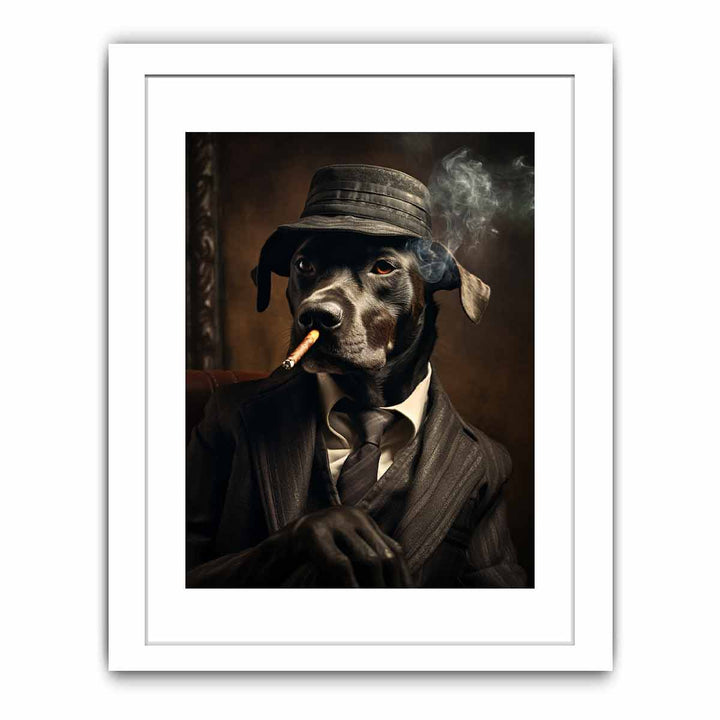 Black Dog Smoking Art