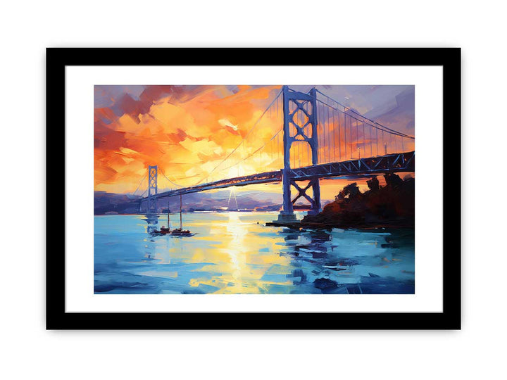 Modern Bridge Tower Art Painting