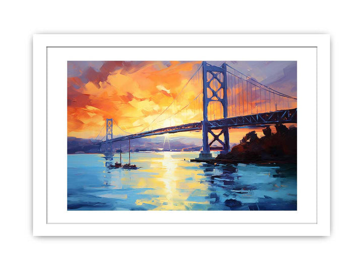 Modern Bridge Tower Art Painting