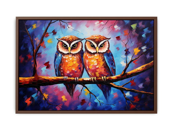 Two Owl Modern Art Painting