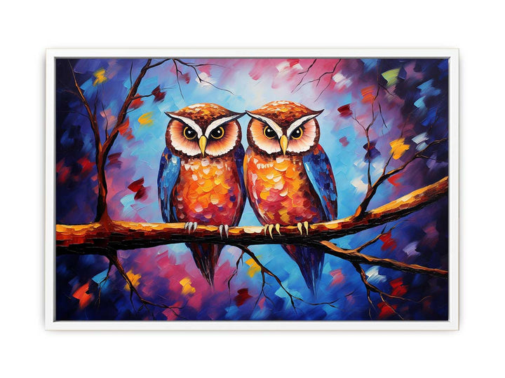 Two Owl Modern Art Painting