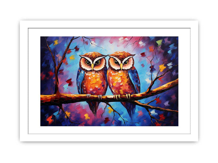 Two Owl Modern Art Painting