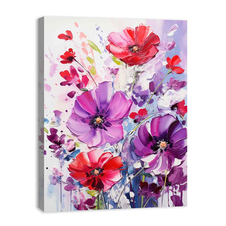 Flowers Paniting On Canvas