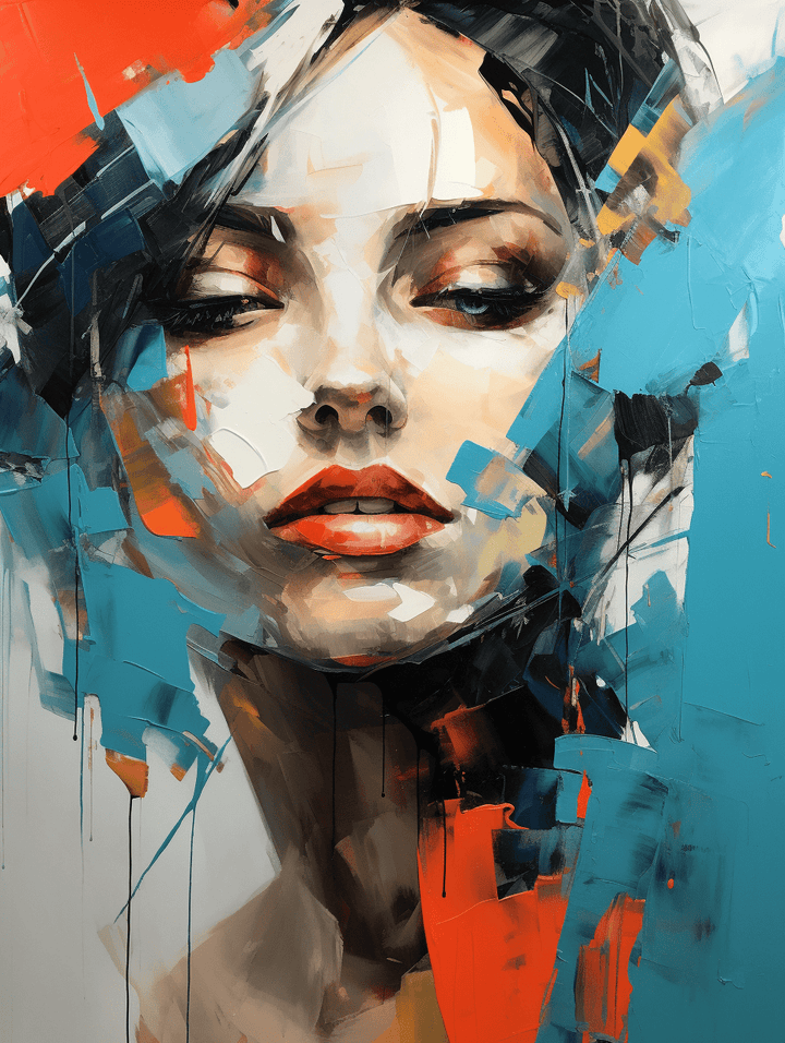 Abstract Portrait Painting
