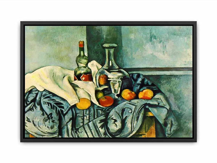 Still Life with Peppermint Bottle by Paul Cezanne  Painting