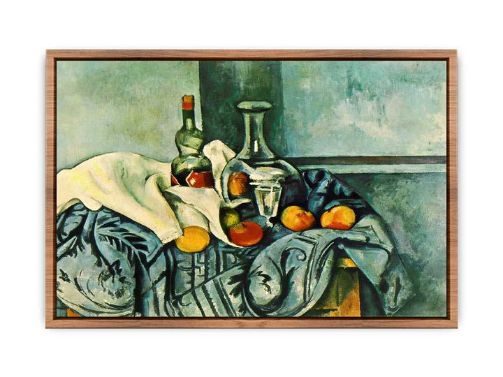 Still Life with Peppermint Bottle by Paul Cezanne  Poster