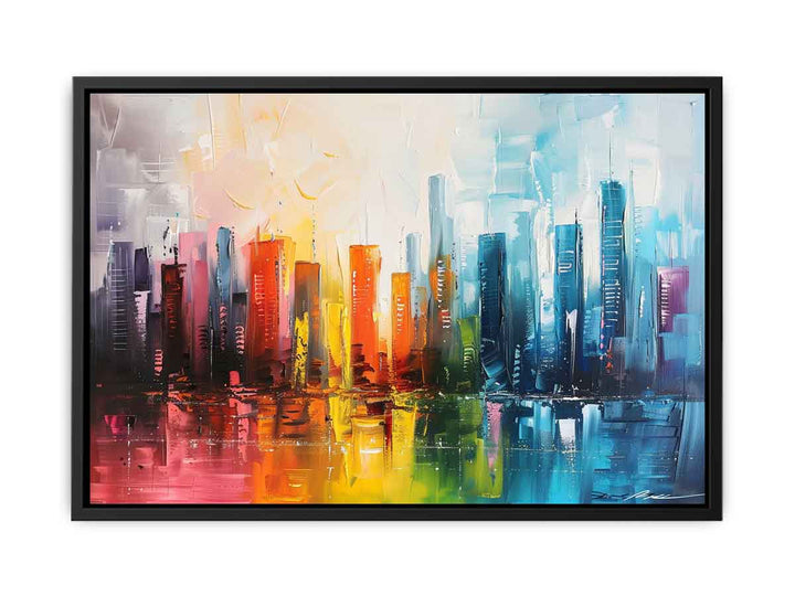 Modern Abstract  City Painting