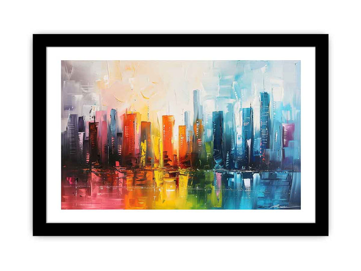 Modern Abstract  City Painting