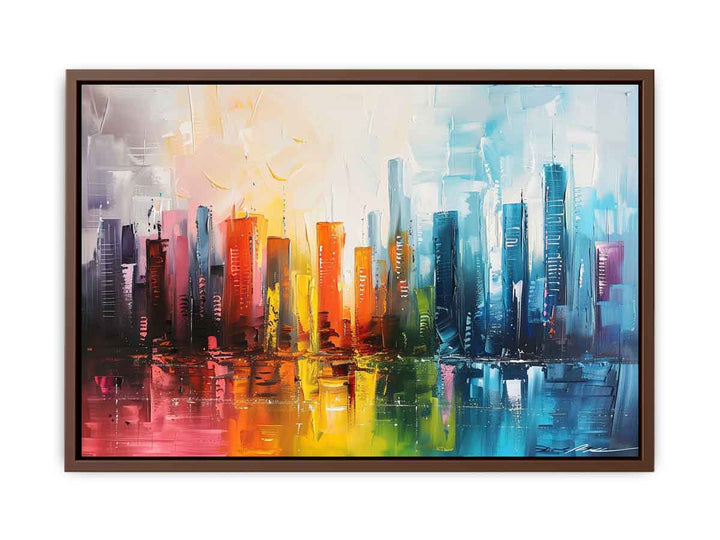 Modern Abstract  City Painting
