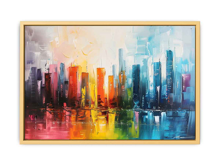 Modern Abstract  City Painting