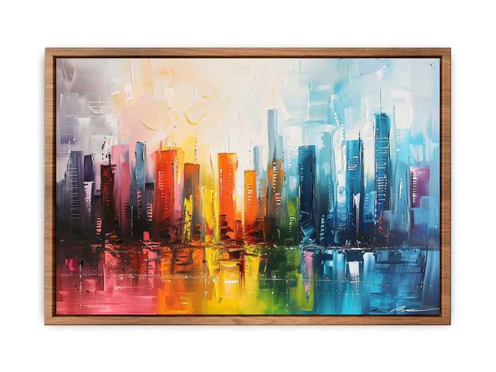 Modern Abstract  City Painting