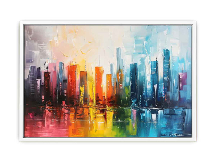 Modern Abstract  City Painting