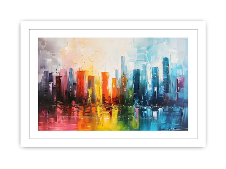 Modern Abstract  City Painting