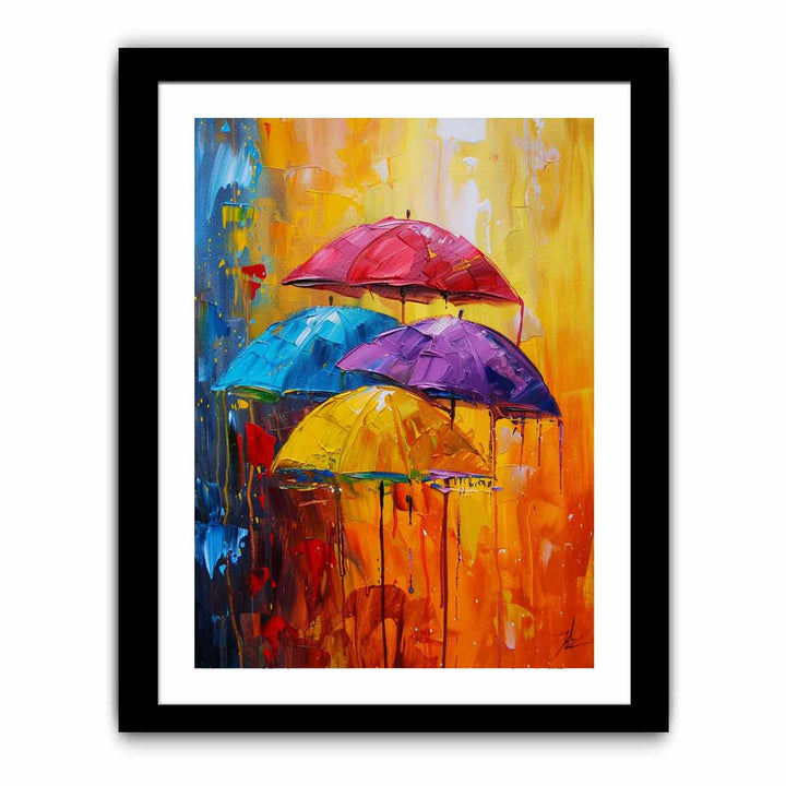 Abstract Art Umbrella Painting
