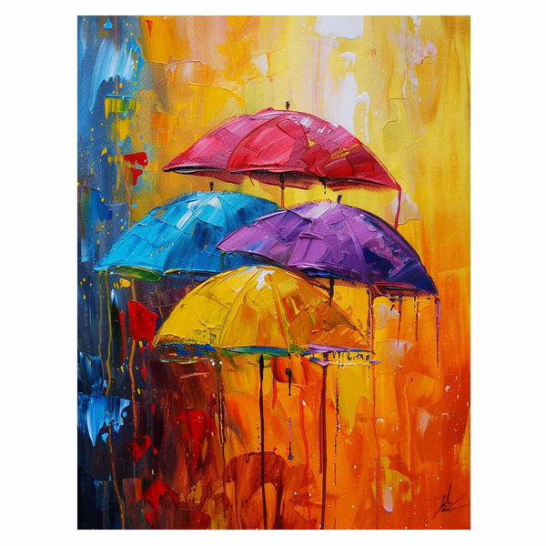 Abstract Art Umbrella Painting