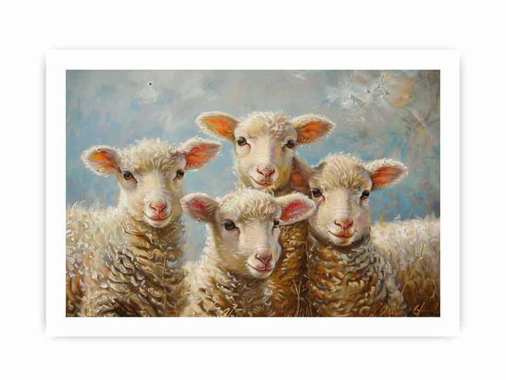 Baby Sheeps  Painting