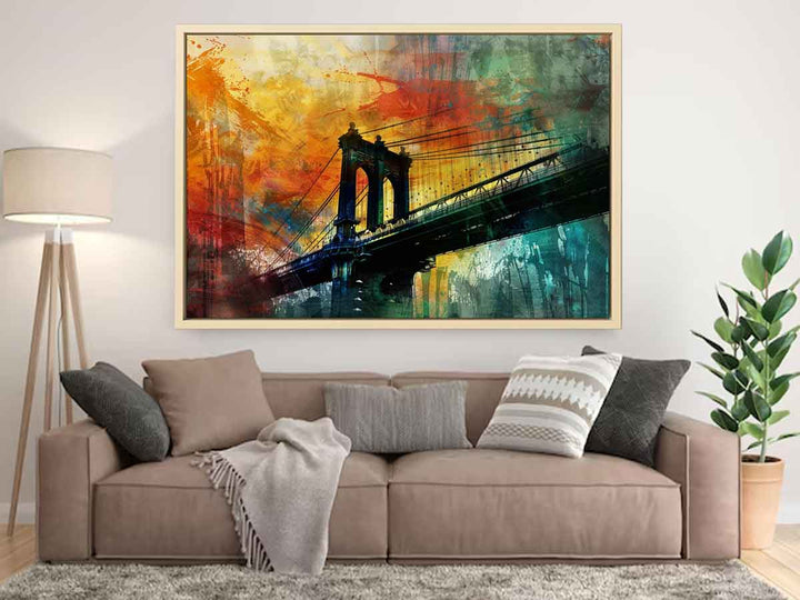 City Bridge Abstract Art