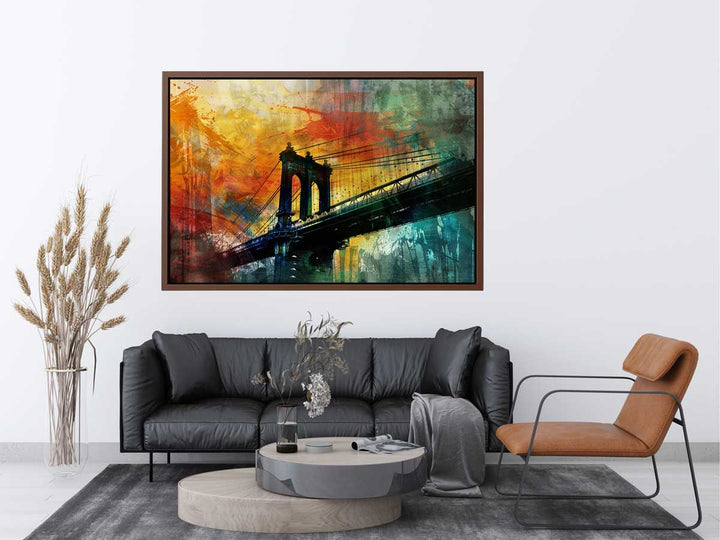 City Bridge Abstract Art