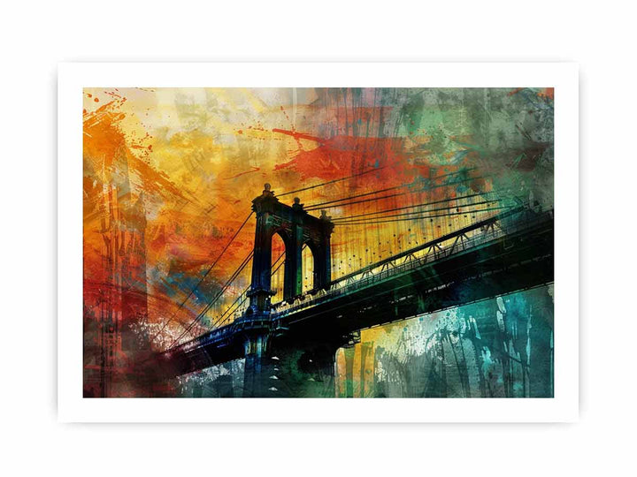 City Bridge Abstract Art