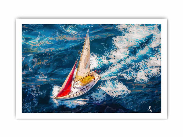 Boat-Sea-Knife-Art-Painting