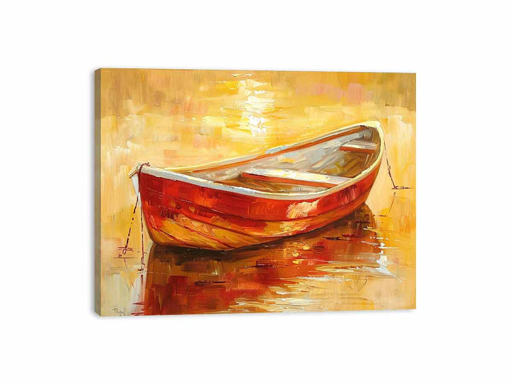 Lake-Boat-Knife-Art-Painting