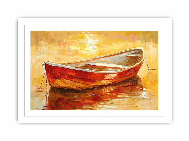 Lake-Boat-Knife-Art-Painting