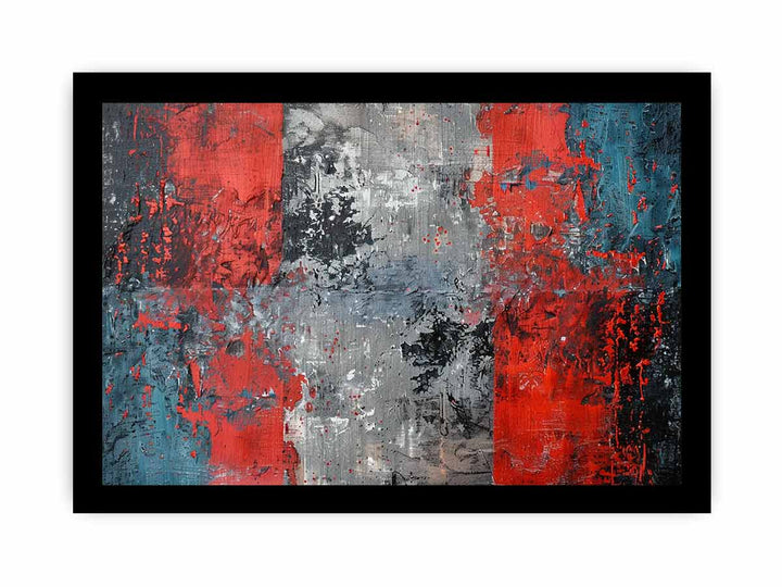 Red Blue Abstract Art