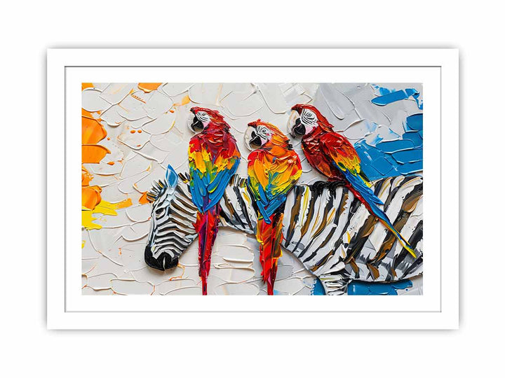 Zebra Parrot Art