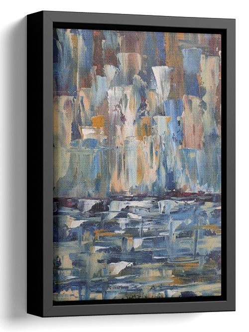 Abstract Waterfall Oil Painting 